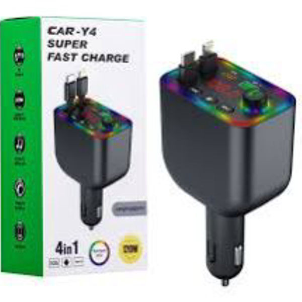 Car - Y4 FM 4 IN 1 120W Super Fast Charge